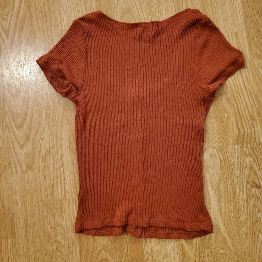 Project Social T Button Front Ribbed Tee sz Small - Picture 7 of 11